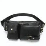 Western echtes leder bauchtasche - schwarz Western echtes leder bauchtasche - schwarz