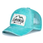 Western explorer amerikanische cap mit mesh-rücken und verstellbarem riemen - lake blue