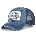 Western explorer amerikanische cap mit mesh-rücken verstellbarem hut - navy blau