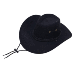 Western-filzhut mit geflochtenem seilband - schwarz