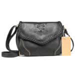 Western leder umhängetasche mit floralen hohlmuster - schwarz Western leder umhängetasche mit floralen hohlmuster - schwarz