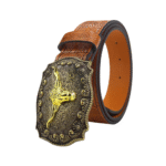 Western longhorn schnalle ledergürtel für frauen und männer - 110cm