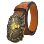 Western longhorn schnalle ledergürtel für frauen und männer