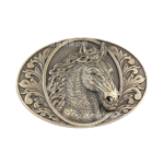 Western pferdekopf gürtelschnalle - bronze