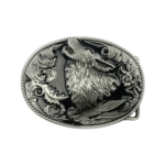 Western wolf heulende gürtelschnalle - stil 01