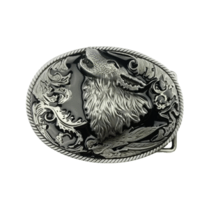 Western wolf heulende gürtelschnalle