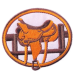 Westernsattel cowboy bestickter patch