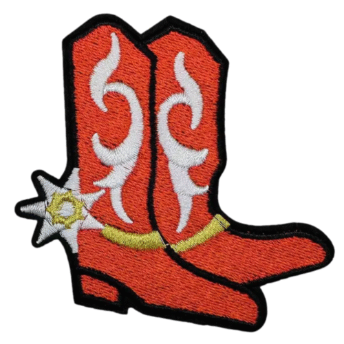 Westernsporn cowboystiefel bestickter aufnäher