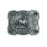 Wild stallion western gürtelschnalle für cowboy stil - silber Wild stallion western gürtelschnalle für cowboy stil - silber
