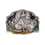 Wolf mond western-gürtelschnalle für cowboystil Wolf mond western-gürtelschnalle für cowboystil