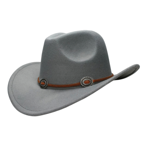 Wollfilz-westernhut mit concho-band