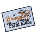 Wranglin’ wilde kinder cowboy bestickter aufnäher